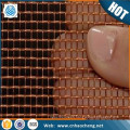 Red copper wire crimped woven mesh for architecture